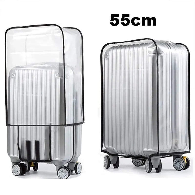 Housse de protection pour valise à roulette transparente et imperméable 55cm
