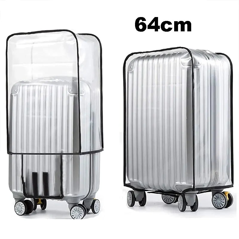 Housse de protection pour valise à roulette transparente et imperméable 64cm