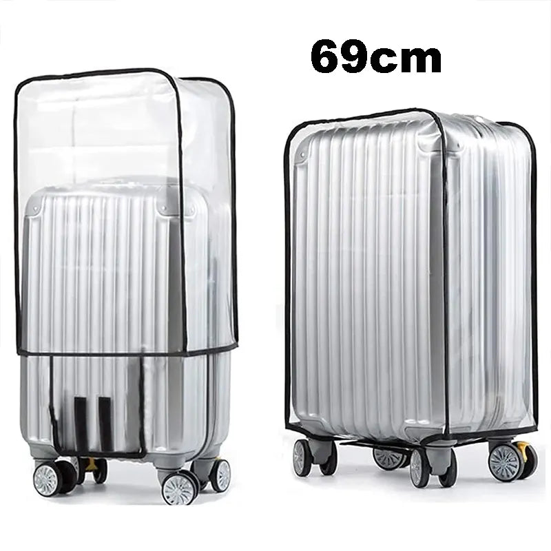 Housse de protection pour valise à roulette transparente et imperméable 69cm