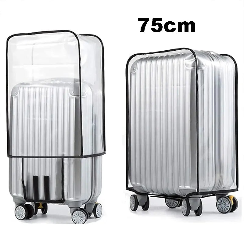 Housse de protection pour valise à roulette transparente et imperméable 75cm