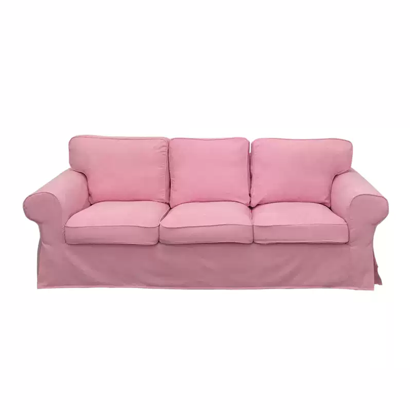 Housse canapé IKEA EKTORP luxe velours strié renforcé rose