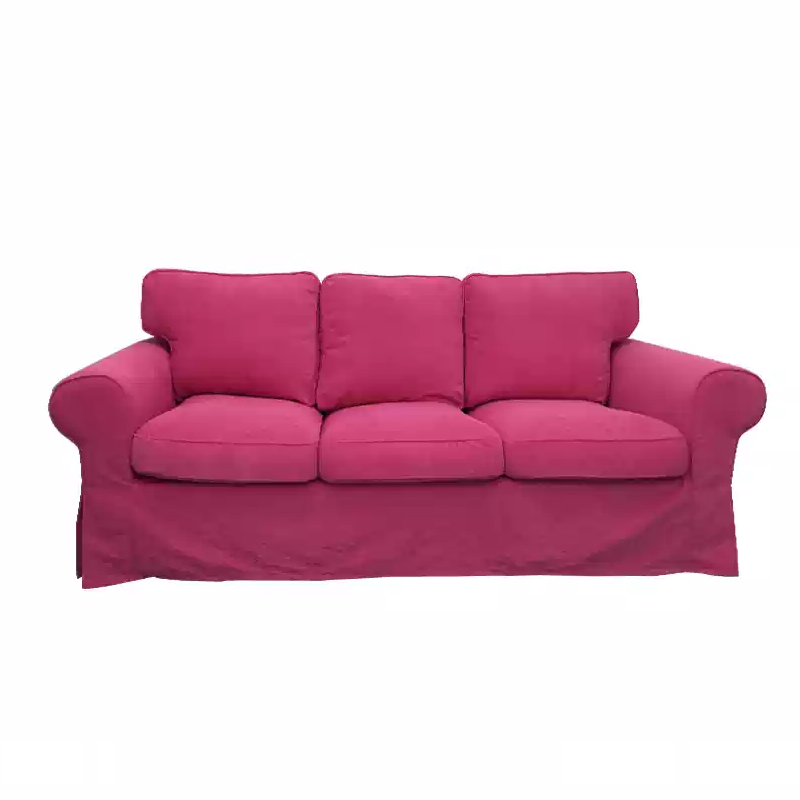 Housse canapé IKEA EKTORP luxe velours strié renforcé rose fushia