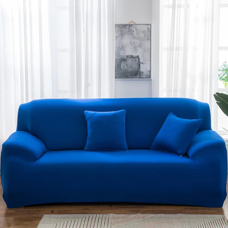 Housse canapé extensible bleue royale