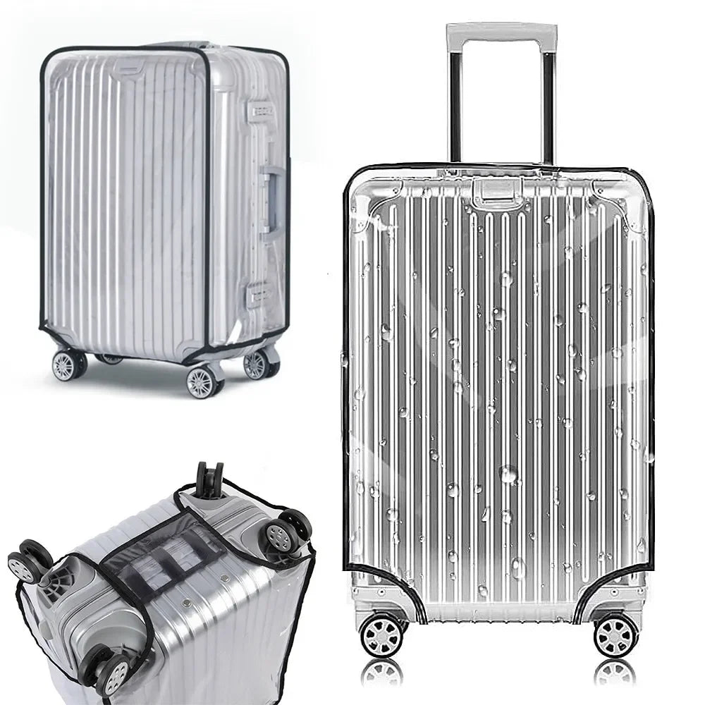 Housse de protection pour valise à roulette transparente et imperméable