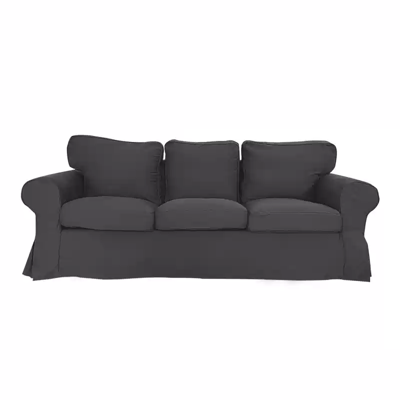 Housse pour canapé IKEA EKTORP 3 places pur coton noir