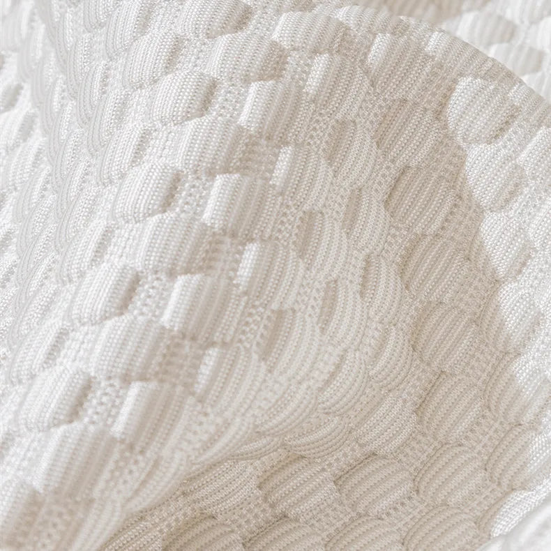 Large breathable summer sofa throw with honeycomb texture and scratch-resistant finish