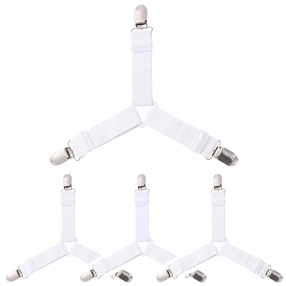 fixateurs universels pour housses de canapé - 4 sangles blanche