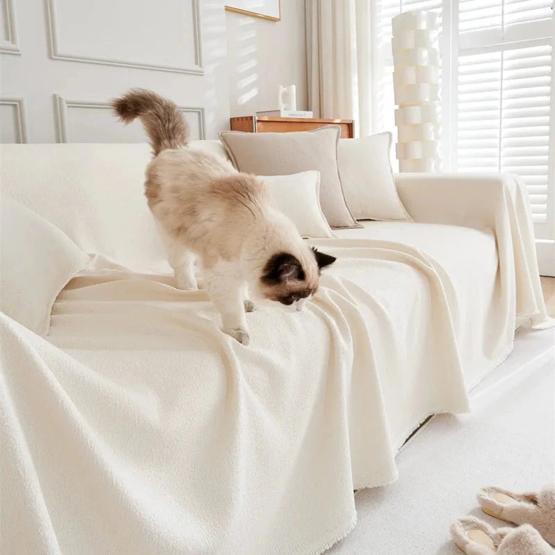 plaid jeté de canapé grande taille anti griffes de chat