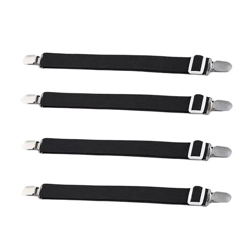fixateurs universels pour housses de canapé - 4 sangles simples noir