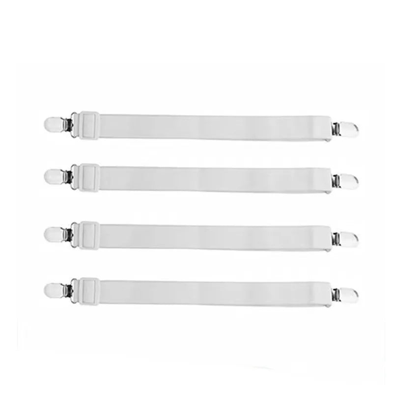 fixateurs universels pour housses de canapé - 4 sangles blanches