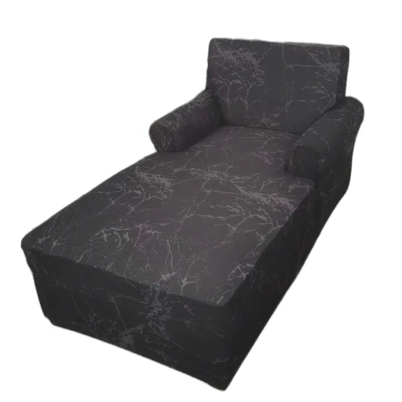 housse pour méridienne et chaise longue avec double accoudoir en lycra