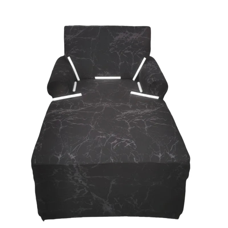 housse pour méridienne et chaise longue avec double accoudoir vue de face