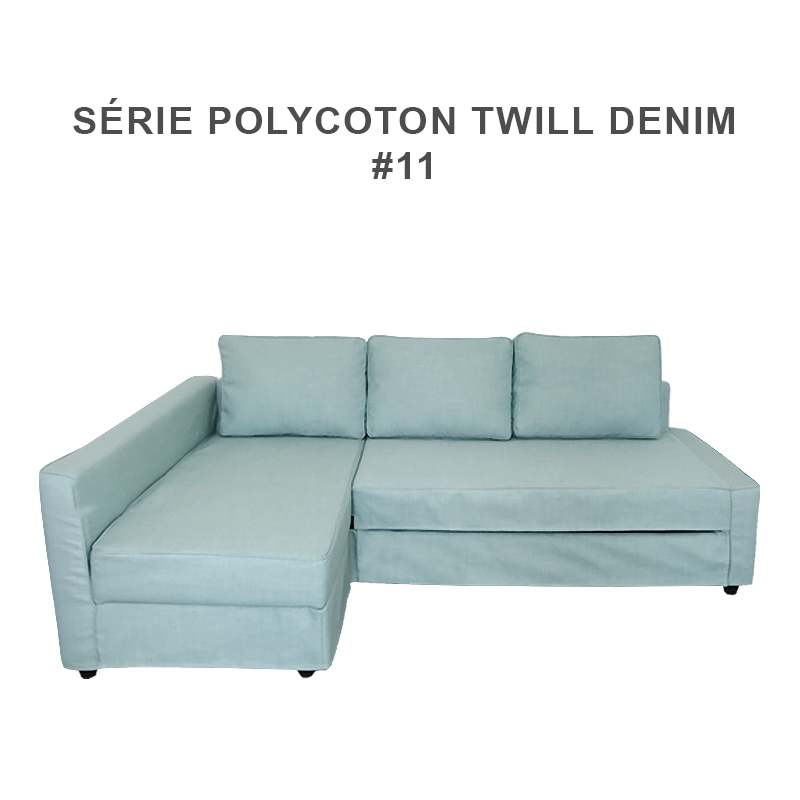 Stretch cover for IKEA FRIHETEN convertible corner sofa, cotton-polyester denim twill