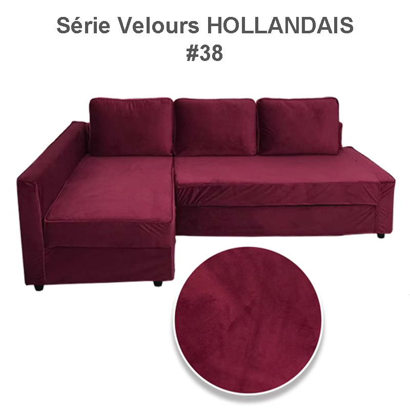 Luxury pure Dutch velvet cover for convertible IKEA FRIHETEN corner sofa
