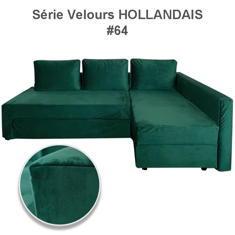 Luxury pure Dutch velvet cover for convertible IKEA FRIHETEN corner sofa