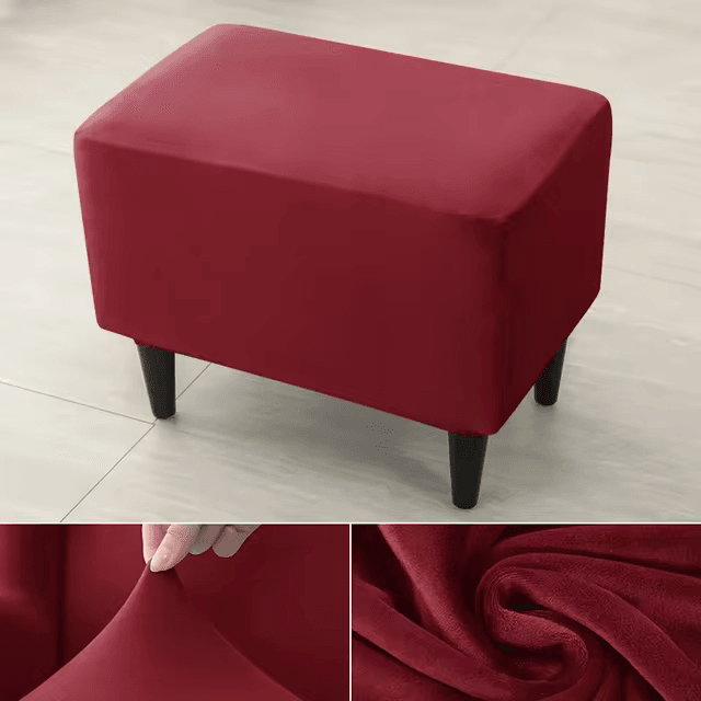 Repose-pieds ikea velours bordeaux