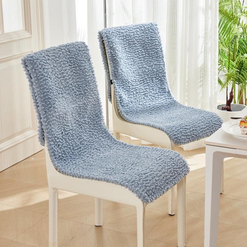 Luxury fluffy and non-slip pure soft wool chair cover