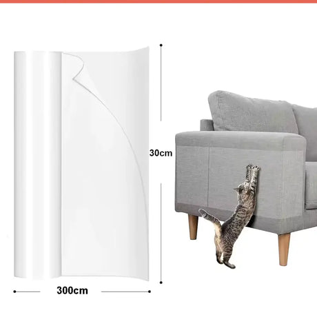 Film protecteur anti-griffes pour canapé et meubles transparent 30*300cm