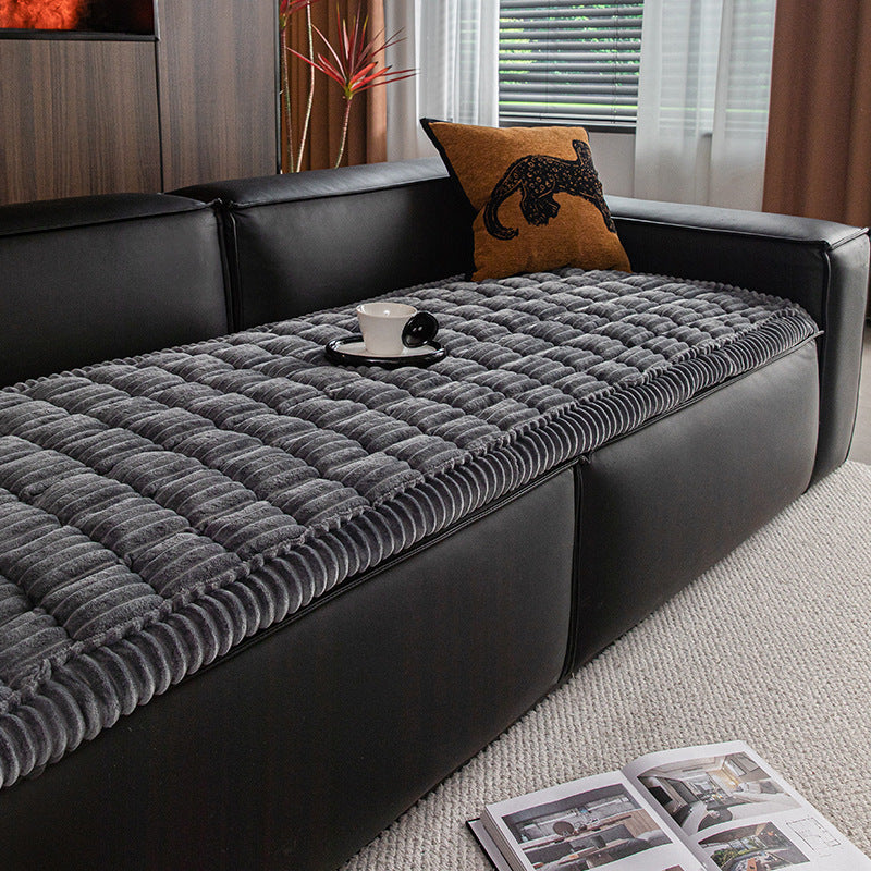 Carpet covers thick, quilted and non -slip sofa - scratches resistant