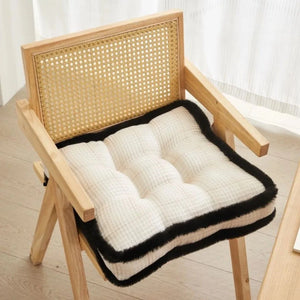 Thick and elegant quilted padded square chair pad