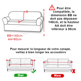Extendable sofa cover for damask velvet 1, 2, 3, 4, 5 places