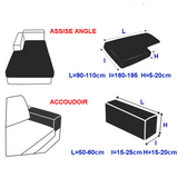 Côte -ribbed velvet reinforced sofa cushion