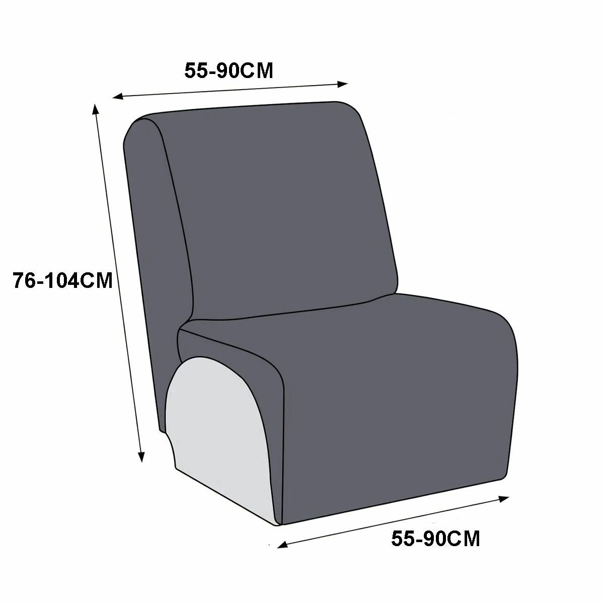 Relaxed corner sofa cover with 5 -seater jacquard microfiber footrests