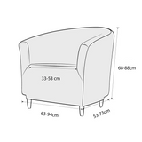 Guide des tailles housse fauteuil arrondi ikea tullsta