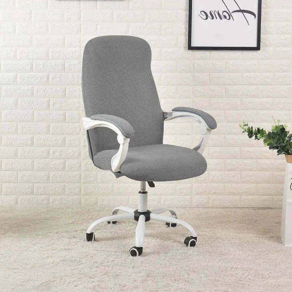 Housses de chaise de bureau extensible gris