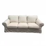 Housse canapé IKEA EKTORP luxe velours strié renforcé Blanc