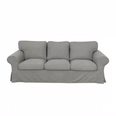 Housse canapé IKEA EKTORP velours strié renforcé gris clair