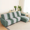 Housse canapé d'angle relax avec méridienne vert 
