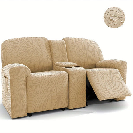 Housse canapé relax 2 places tablette centrale sable