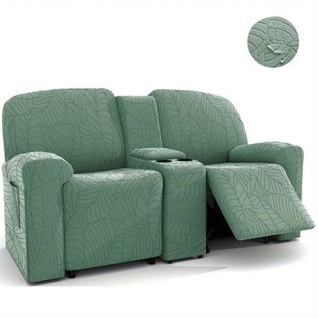 Housse canapé relax 2 places tablette centrale vert matcha
