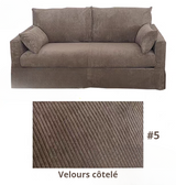 Housse pour canapé IKEA HYLTARP  velours côtelé taupe