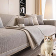 Housse de canapé antidérapante coton  twill denim anti griffes de chat