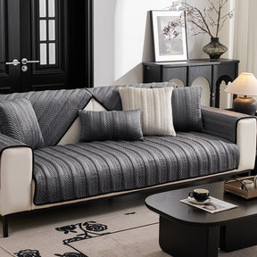 Housse de canapé luxe en velours épais matelassé Casaharmony