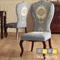 Housse de chaise anciennes baroque louis 16 gris clair