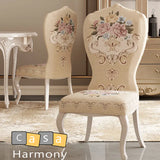 Housse de chaise anciennes baroque louis 16 taupe