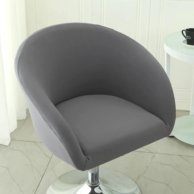 Housse de chaise de bar gabin grand dossier incurvé lycra 