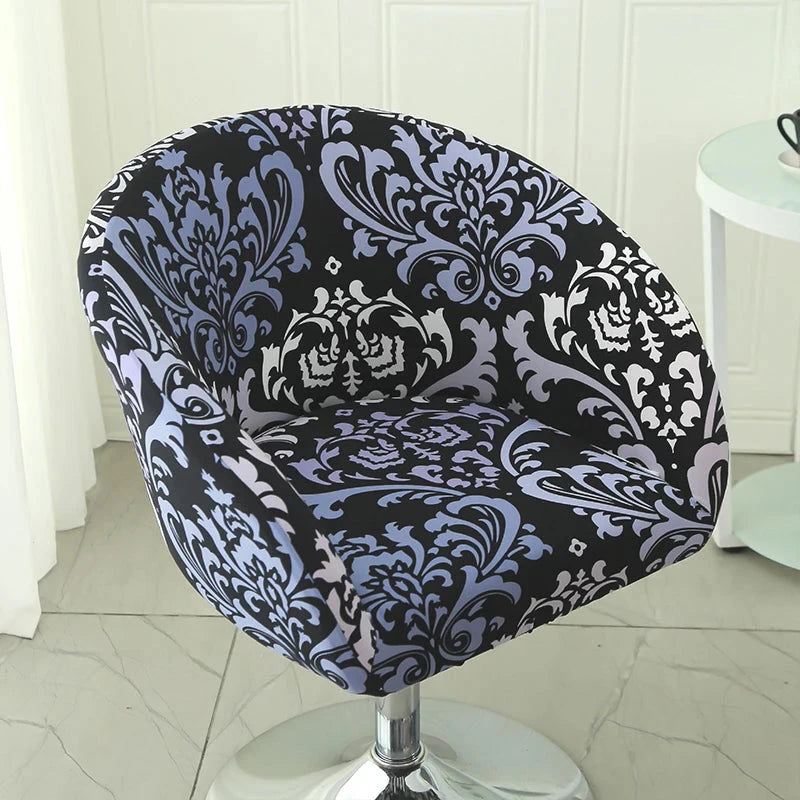 Housse de chaise de bar gabin grand dossier incurvé lycra 