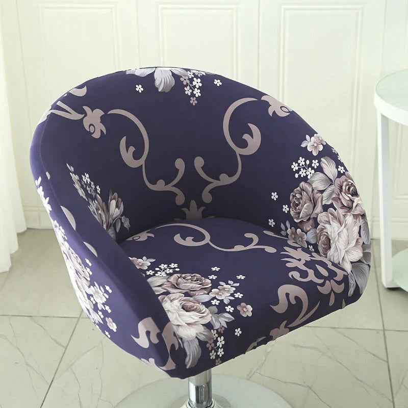 Housse de chaise de bar gabin grand dossier incurvé lycra 