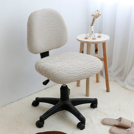 Housse de chaise de bureau extensible moderne contemporaine blanc cassé