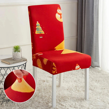 Housse de chaise de salle à manger spécial noël motif 13