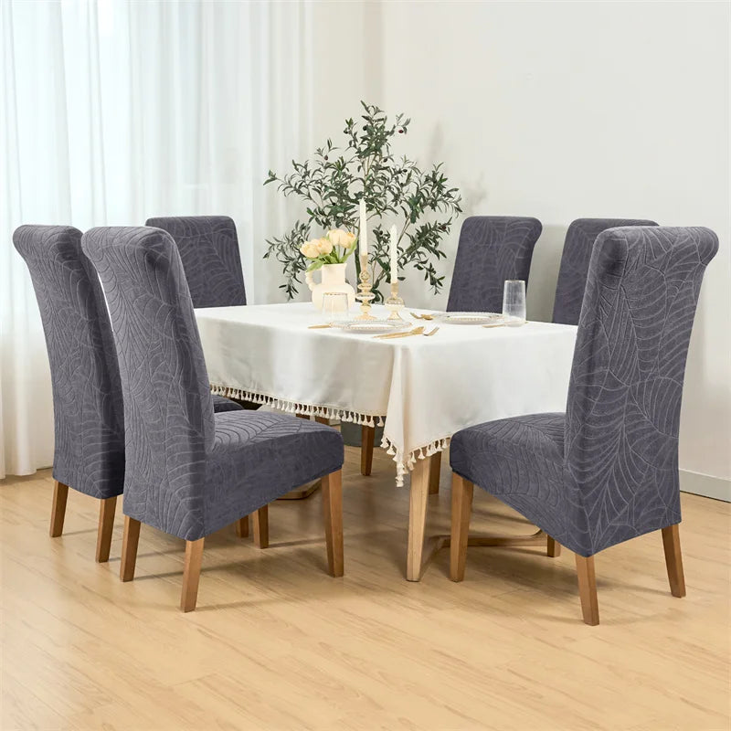 Housse de chaise haute imperméable gris lot de 6