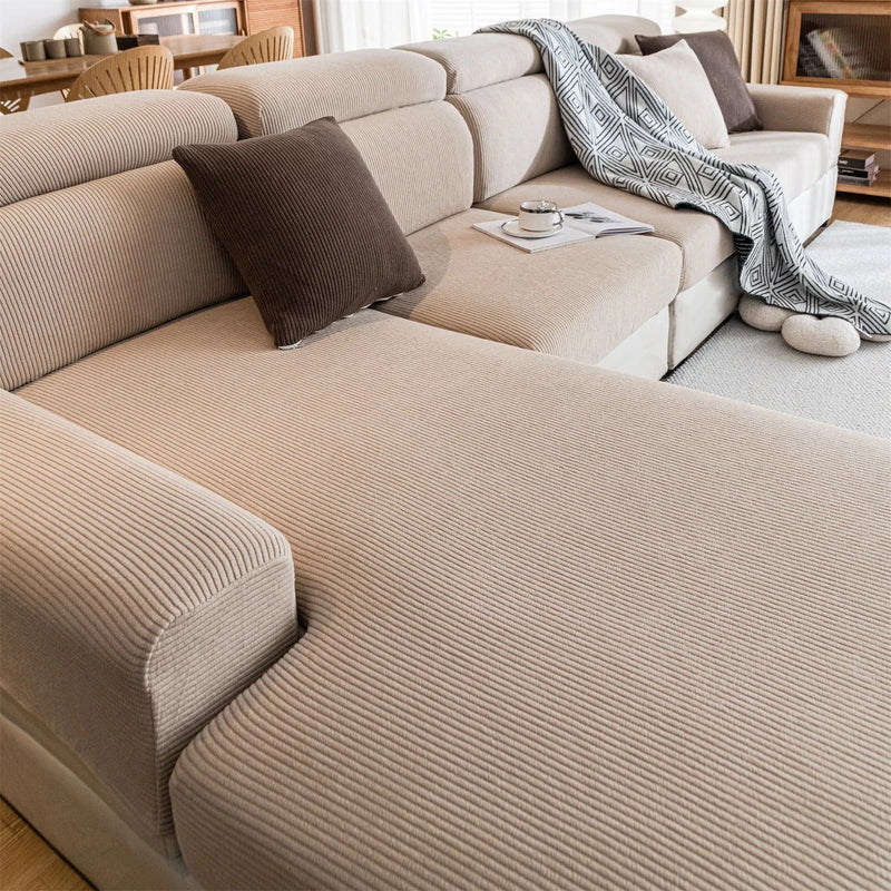Housse de coussin de canapé renforcé velours côtelé Casaharmony