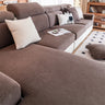 Housse de coussin de canapé renforcé velours côtelé marron