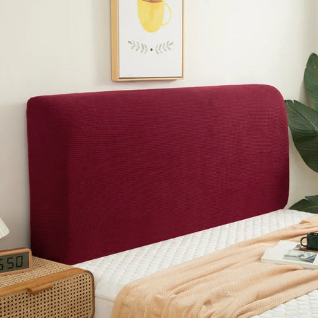 Housse de tête de lit extensibles en microfibres bordeaux