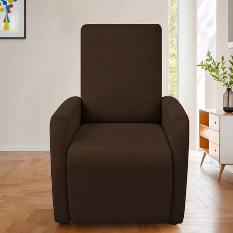 Housse fauteuil relax relevable dossier long lycra déperlant café