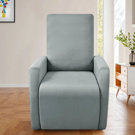 Housse fauteuil relax relevable dossier long lycra déperlant gris clair